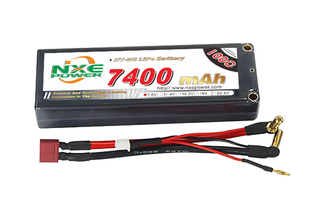 7400mAh 100C 2S 7.6V 车模电池